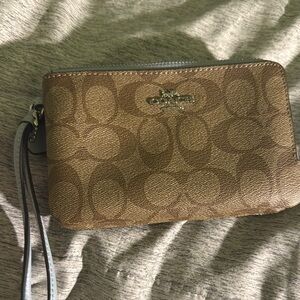 Coach Brown Wristlet